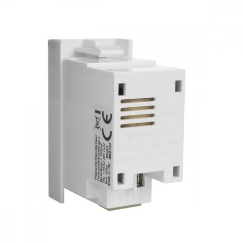 Gniazdo USB z ładowarką pasuje do szklanych ramek MCE727W Białe Gniazdo USB z ładowarką pasuje do szklanych ramek MCE727W Białe