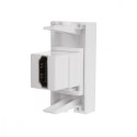 Gniazdo ścienne HDMI pasuje do szklanych ramek MCE720W Białe