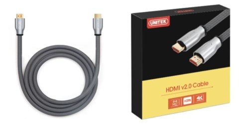 Kabel HDMI M/M 10m, v2.0, oplot, złoty, Y-C142RGY Kabel HDMI M/M 10m, v2.0, oplot, złoty, Y-C142RGY