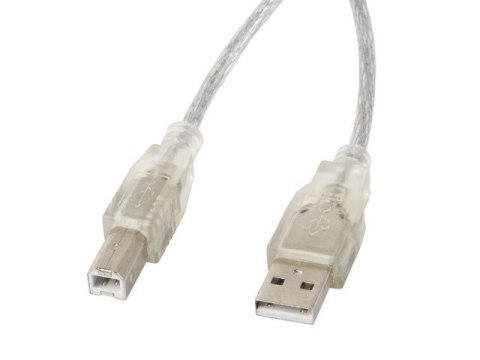 Kabel USB 2.0 AM-BM 3M Ferryt przezroczysty Kabel USB 2.0 AM-BM 3M Ferryt przezroczysty