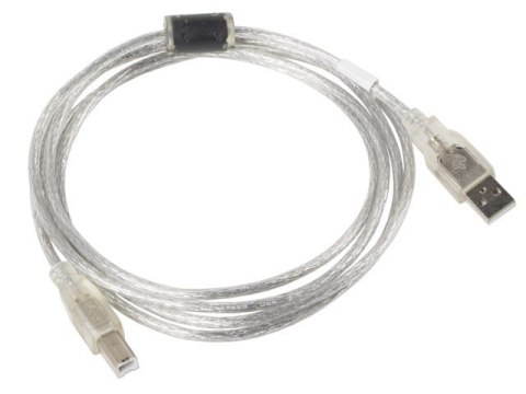 Kabel USB 2.0 AM-BM 3M Ferryt przezroczysty Kabel USB 2.0 AM-BM 3M Ferryt przezroczysty