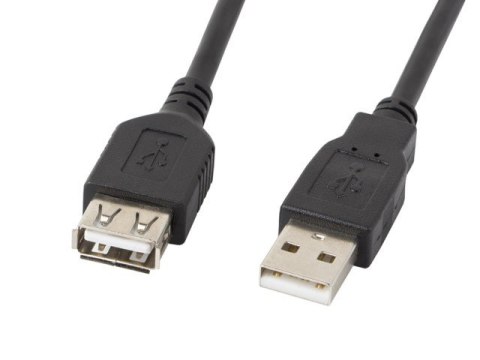 Przedłużacz kabla USB 2.0 AM-AF czarny 5M Przedłużacz kabla USB 2.0 AM-AF czarny 5M