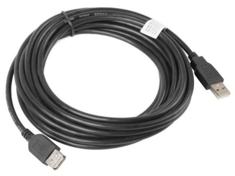 Przedłużacz kabla USB 2.0 AM-AF czarny 5M Przedłużacz kabla USB 2.0 AM-AF czarny 5M