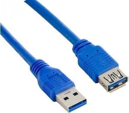 Przedłużacz kabla USB 3.0 AM-AF niebieski 1.8M Przedłużacz kabla USB 3.0 AM-AF niebieski 1.8M