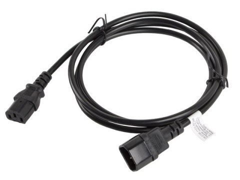 Przedłużacz kabla zasilającego IEC 320 C13 - C14 VDE 1.8M czarny Przedłużacz kabla zasilającego IEC 320 C13 - C14 VDE 1.8M czarny