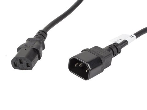 Przedłużacz kabla zasilającego IEC 320 C13 - C14 VDE 5M czarny Przedłużacz kabla zasilającego IEC 320 C13 - C14 VDE 5M czarny