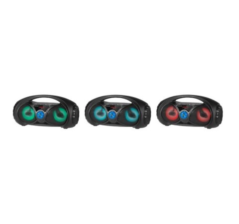 Głośnik Bluetooth Beatbox 10W BT/FM/USB/TF/AUX Kolorowe podświetlenie Głośnik Bluetooth Beatbox 10W BT/FM/USB/TF/AUX Kolorowe podświetlenie