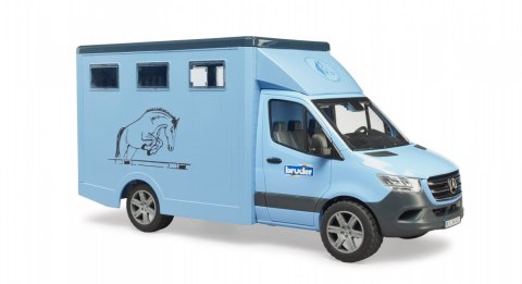Samochód Mercedes Benz Sprinter do przewozu koni z figurką konia Samochód Mercedes Benz Sprinter do przewozu koni z figurką konia