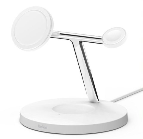 Bezprzewodowa podstawka ładująca BOOST CHARGE PRO 3w1 MagSafe biała Bezprzewodowa podstawka ładująca BOOST CHARGE PRO 3w1 MagSafe biała
