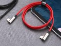 CB-CMD37 OEM kabel USB-C - USB-C 1m 60W PD 3A 20V nylonowy oplot czerwony