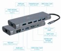 Hub USB-C HDMI DP VGA 4xUSB 3.1 USB-C PD audio card reader GbE Hub USB-C HDMI DP VGA 4xUSB 3.1 USB-C PD audio card reader GbE