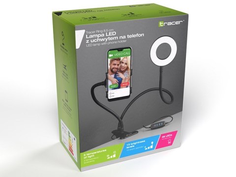 Lampa Ring 8.5 cm 48LED z uchwytem na telefon Lampa Ring 8.5 cm 48LED z uchwytem na telefon