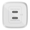 Podwójna ładowarka ścienna USB-C GaN z PPS 45 W Podwójna ładowarka ścienna USB-C GaN z PPS 45 W
