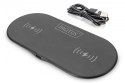 Ładowarka bezprzewodowa indukcyjna 15W Qi Duo-Power 1m USB-C Czarna Ładowarka bezprzewodowa indukcyjna 15W Qi Duo-Power 1m USB-C Czarna