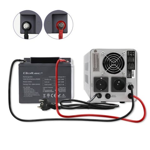 Zasilacz awaryjny Pure Sine Wave UPS | 800VA | 560W | Stała faza | Szary Zasilacz awaryjny Pure Sine Wave UPS | 800VA | 560W | Stała faza | Szary