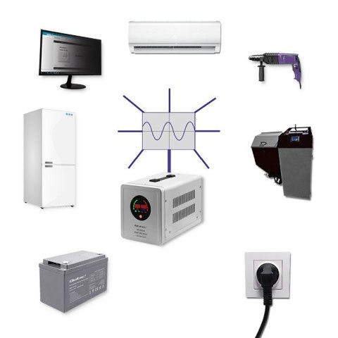 Zasilacz awaryjny Pure Sine Wave UPS | 800VA | 560W | Stała faza | Szary Zasilacz awaryjny Pure Sine Wave UPS | 800VA | 560W | Stała faza | Szary