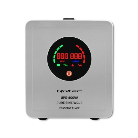 Zasilacz awaryjny Pure Sine Wave UPS | 800VA | 560W | Stała faza | Szary Zasilacz awaryjny Pure Sine Wave UPS | 800VA | 560W | Stała faza | Szary