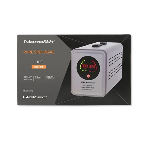 Zasilacz awaryjny Pure Sine Wave UPS | 800VA | 560W | Stała faza | Szary Zasilacz awaryjny Pure Sine Wave UPS | 800VA | 560W | Stała faza | Szary