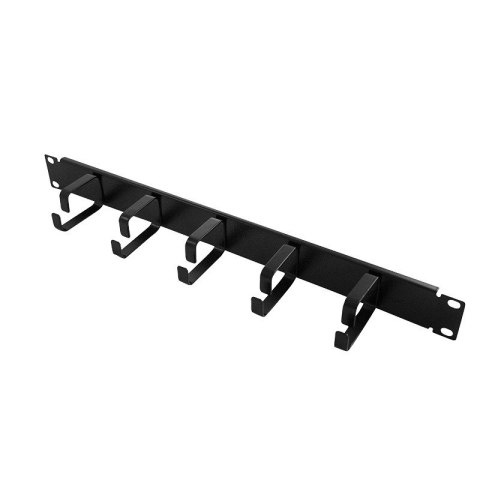 Organizer okablowania 19', 1U, 5 uchwytów, czarny Organizer okablowania 19', 1U, 5 uchwytów, czarny