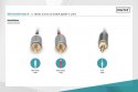 Kabel adapter audio Mini Jack/Cinch Stereo Typ 3.5mm/2xRCA M/M nylon 1,8m