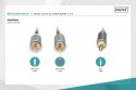 Kabel adapter audio MiniJack/Cinch Stereo Typ 3.5mm/2xRCA M/M nylon 1m