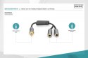 Kabel adapter headset Mini Jack 3,5mm/2x 3,5mm Mini Jack M/Ż nylon 0,2m