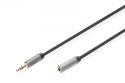 Kabel przedłużający audio MiniJack Stereo Typ 3.5mm/3.5mm M/Ż nylon 3m