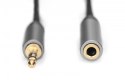 Kabel przedłużający audio MiniJack Stereo Typ 3.5mm/3.5mm M/Ż nylon 3m