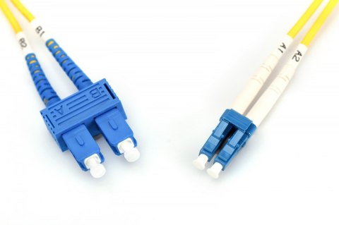 Patch cord światłowodowy FO LC/SC, duplex, SM 9/125, OS2, LSOH, 2m Żółty Patch cord światłowodowy FO LC/SC, duplex, SM 9/125, OS2, LSOH, 2m Żółty