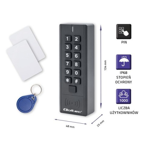 Zamek szyfrowy HYPERION z czytnikiem RFID | kod | karta | brelok | IP68 | EM Zamek szyfrowy HYPERION z czytnikiem RFID | kod | karta | brelok | IP68 | EM
