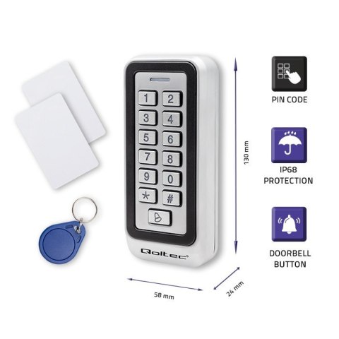 Zamek szyfrowy RHEA z czytnikiem RFID | kod | karta | brelok | dzwonek | IP68 | EM Zamek szyfrowy RHEA z czytnikiem RFID | kod | karta | brelok | dzwonek | IP68 | EM