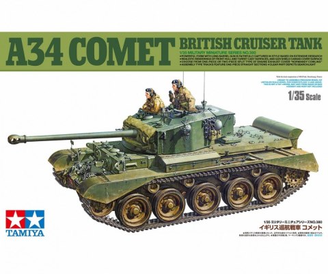 Model plastikowy Brytyjski czołg krążownik A34 Comet 1/35 Model plastikowy Brytyjski czołg krążownik A34 Comet 1/35