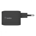 Ładowarka podwójna ścienna 65W USB-C GAN z PPS czarna Ładowarka podwójna ścienna 65W USB-C GAN z PPS czarna