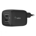 Ładowarka podwójna ścienna 65W USB-C GAN z PPS czarna Ładowarka podwójna ścienna 65W USB-C GAN z PPS czarna