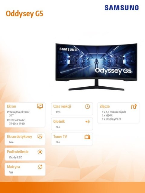 Monitor 34 cale LC34G55TWWPXEN VA 3440x1440 Ultra WQHD 21:9 format kinowy 1xHDMI/1xDP 1 ms (MPRT) zakrzywiony 165Hz Gaming 2 la Monitor 34 cale LC34G55TWWPXEN VA 3440x1440 Ultra WQHD 21:9 format kinowy 1xHDMI/1xDP 1 ms (MPRT) zakrzywiony 165Hz Gaming 2 la