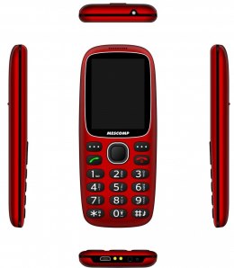 Telefon komórkowy dla seniorów Mescomp MT-180 Hektor Czerwony
