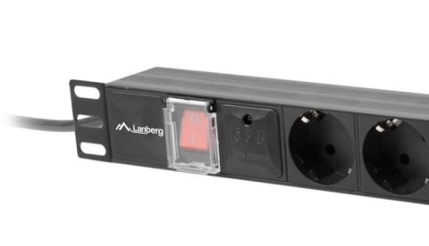 Listwa zasilająca Rack PDU 19" 1U 10A 7X SCHUKO 2m czarny C14 Listwa zasilająca Rack PDU 19" 1U 10A 7X SCHUKO 2m czarny C14