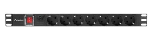 Listwa zasilająca Rack PDU 19" 1U 10A 7X SCHUKO 2m czarny C14 Listwa zasilająca Rack PDU 19" 1U 10A 7X SCHUKO 2m czarny C14