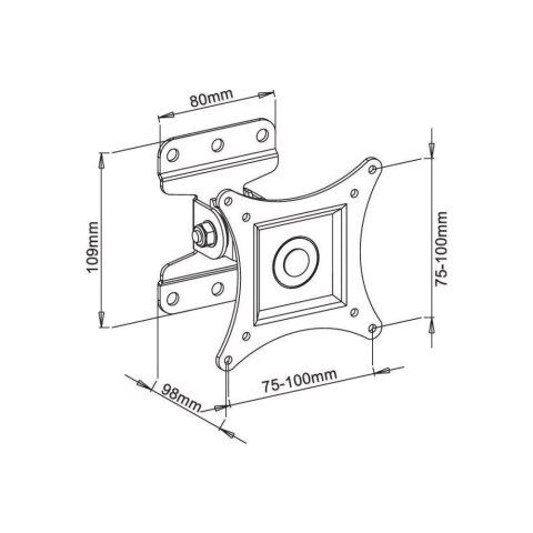 Uchwyt ścienny do TV LCD/LED 13-30cali 23kg VESA pełna regulacja biały Uchwyt ścienny do TV LCD/LED 13-30cali 23kg VESA pełna regulacja biały
