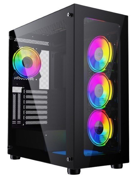 Obudowa Midi Tower Fornax X450MAX ATX czarna Obudowa Midi Tower Fornax X450MAX ATX czarna