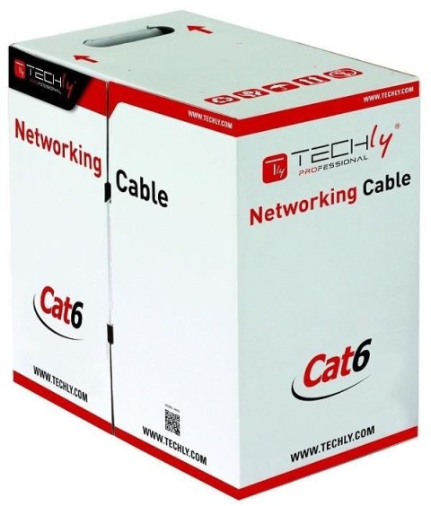 Kabel instalacyjny skrętka UTP Cat6 4x2 drut 100% miedź 305m szary Kabel instalacyjny skrętka UTP Cat6 4x2 drut 100% miedź 305m szary