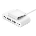 Ładowarka 4-portowa 2xUSB-C, 2xUSB-A 30W, biała Ładowarka 4-portowa 2xUSB-C, 2xUSB-A 30W, biała