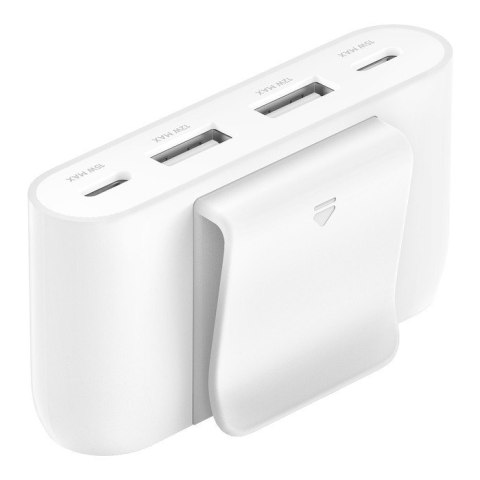 Ładowarka 4-portowa 2xUSB-C, 2xUSB-A 30W, biała Ładowarka 4-portowa 2xUSB-C, 2xUSB-A 30W, biała
