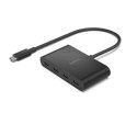 Stacja dokująca USB-C do 4xUSB-C czarny Stacja dokująca USB-C do 4xUSB-C czarny