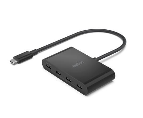 Stacja dokująca USB-C do 4xUSB-C czarny Stacja dokująca USB-C do 4xUSB-C czarny