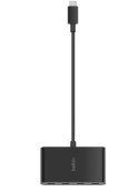 Stacja dokująca USB-C do 4xUSB-C czarny Stacja dokująca USB-C do 4xUSB-C czarny