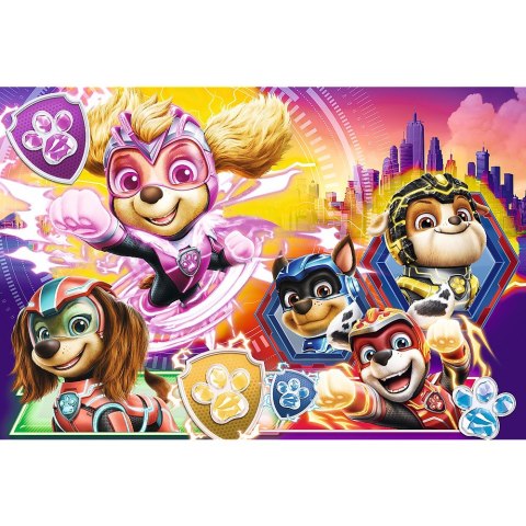 Puzzle 100 elementów Poznaj Mighty Pups Psi Patrol Paw Patrol Puzzle 100 elementów Poznaj Mighty Pups Psi Patrol Paw Patrol