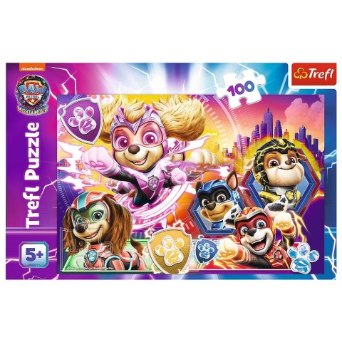 Puzzle 100 elementów Poznaj Mighty Pups Psi Patrol Paw Patrol Puzzle 100 elementów Poznaj Mighty Pups Psi Patrol Paw Patrol
