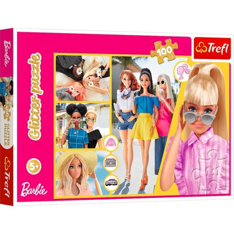 Puzzle 100 elementów Glitter Brokatowa Barbie Puzzle 100 elementów Glitter Brokatowa Barbie