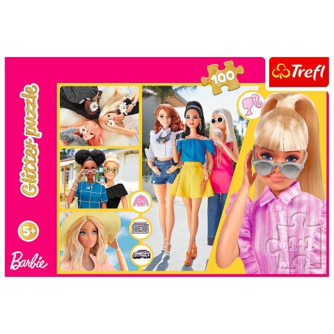 Puzzle 100 elementów Glitter Brokatowa Barbie Puzzle 100 elementów Glitter Brokatowa Barbie